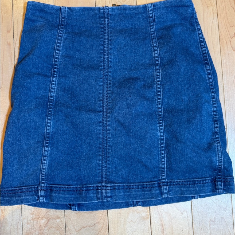 Free People Indigo Mini Skirt